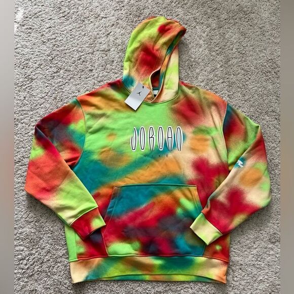 Nike Air Jordan Flight MVP Pullover Hoodie Tie Dye - Picture 5 of 9